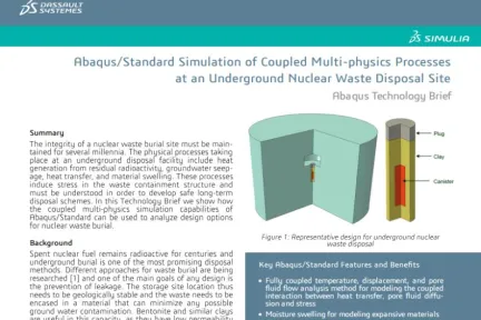 Abaqus/Standard Simulation of Coupled Multi-physics Processes at an Underground Nuclear Waste Disposal Site