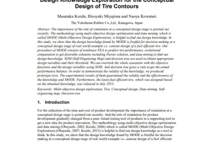 Design Knowledge Exploration for the Conceptual Design of Tire Contours