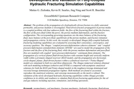 Development and Validation of Fully-Coupled Hydraulic Fracturing Simulation Capabilities