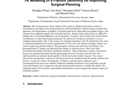 FE Modeling of a Flatfoot Deformity for Improving Surgical Planning