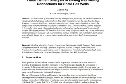 Finite Element Analysis of Casing and Casing Connections for Shale Gas Wells