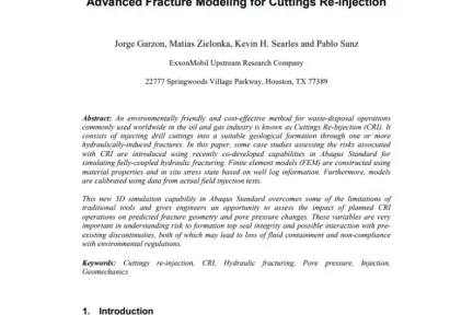 Advanced Fracture Modeling for Cuttings Re-injection