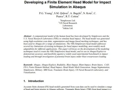 Developing a Finite Element Head Model for Impact Simulation in Abaqus