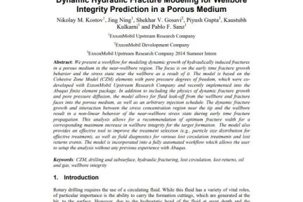 Dynamic Hydraulic Fracture Modeling for Wellbore Integrity Prediction in a Porous Medium