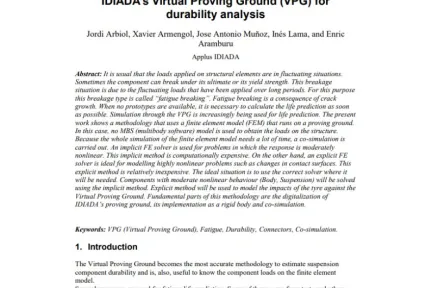 IDIADA’s Virtual Proving Ground for durability analysis