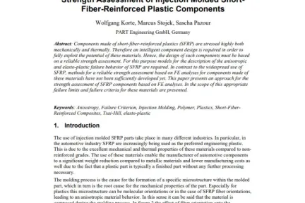 Strength Assessment of Injection Molded ShortFiber-Reinforced Plastic Components
