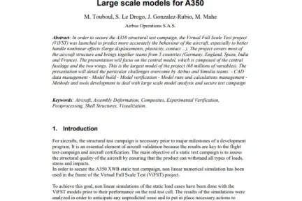 Large scale models for A350