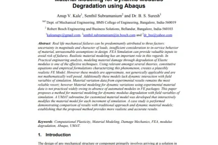 Material Modeling for Dynamic Modulus Degradation using Abaqus