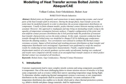 Modelling of Heat Transfer across Bolted Joints in Abaqus/CAE