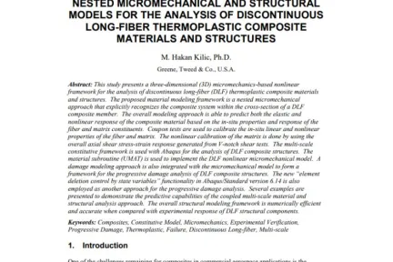 NESTED MICROMECHANICAL AND STRUCTURAL MODELS FOR THE ANALYSIS OF DISCONTINUOUS LONG-FIBER THERMOPLASTIC COMPOSITE MATERIALS AND STRUCTURES
