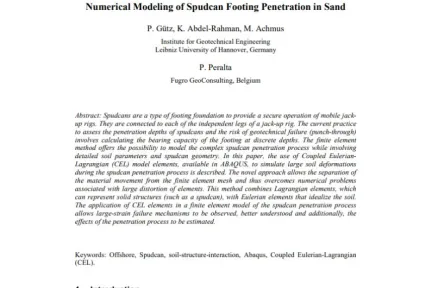 Numerical Modeling of Spudcan Footing Penetration in Sand