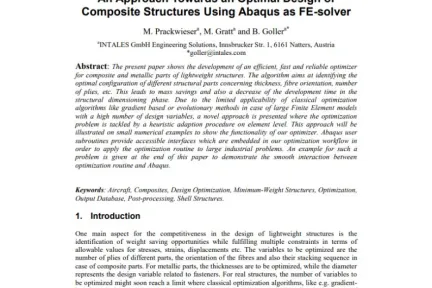 An Approach Towards an Optimal Design of Composite Structures Using Abaqus as FE-solver