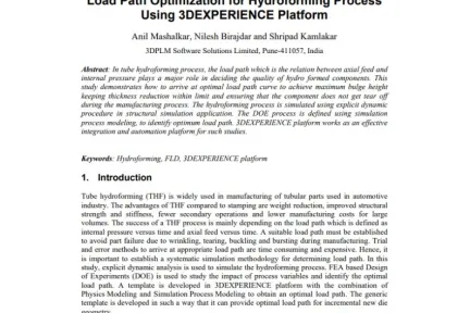 Load Path Optimization for Hydroforming Process Using 3DEXPERIENCE Platform