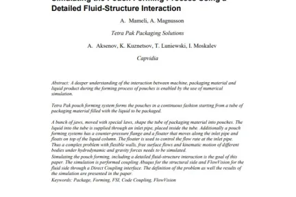 Simulating the Pouch Forming Process Using a Detailed Fluid-Structure Interaction