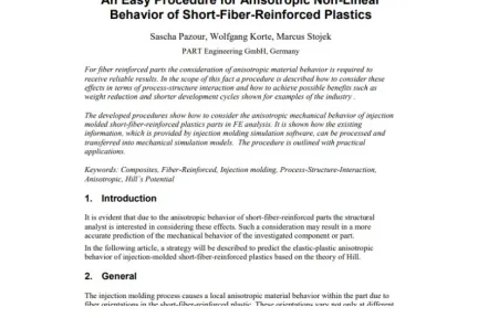 An Easy Procedure for Anisotropic Non-Linear Behavior of Short-Fiber-Reinforced Plastics