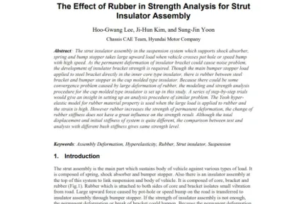 The Effect of Rubber in Strength Analysis for Strut Insulator Assembly