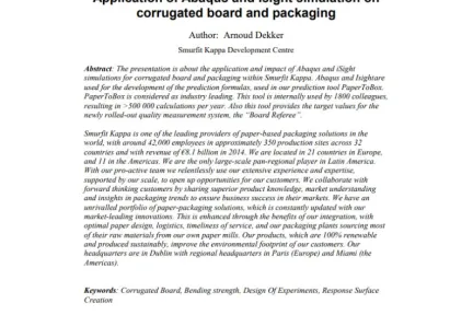 Application of Abaqus and Isight simulation on corrugated board and packaging