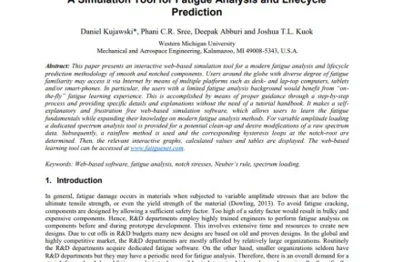 A Simulation Tool for Fatigue Analysis and Lifecycle Prediction