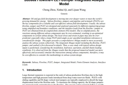 Subsea Flowline-PLET-Jumper Integrated Abaqus Model
