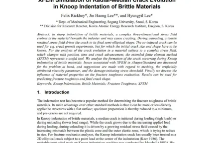 XFEM Simulation of Radial-Median Crack Evolution in Knoop Indentation of Brittle Materials