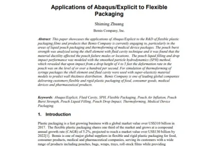 Applications of Abaqus/Explicit to Flexible Packaging