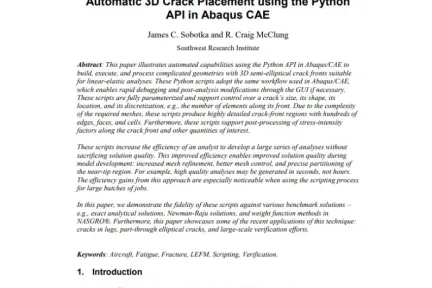 Automatic 3D Crack Placement using the Python API in Abaqus CAE