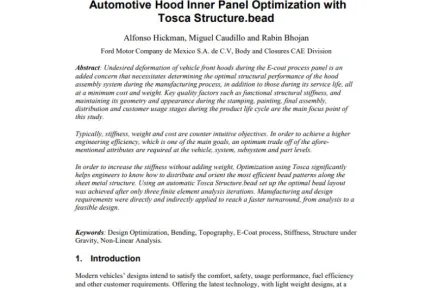 Automotive Hood Inner Panel Optimization with Tosca Structure.bead