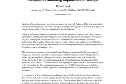 Composites Modeling Capabilities of Abaqus