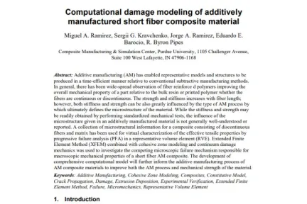 Computational damage modeling of additively manufactured short fiber composite material