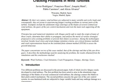 Cracking Problems in Wind Turbines
