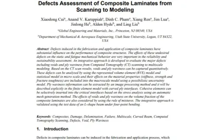 Defects Assessment of Composite Laminates from Scanning to Modeling