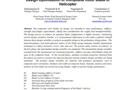 Design Optimization of Composite Rotor Blade of Helicopter