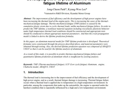 Developing UMAT to predict thermo-mechanical fatigue lifetime of Aluminum