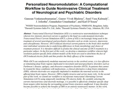 Personalized Neuromodulation: A Computational Workflow to Guide Noninvasive Clinical Treatment of Neurological and Psychiatric Disorders