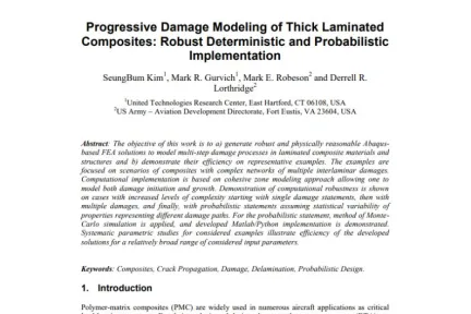 Progressive Damage Modeling of Thick Laminated Composites: Robust Deterministic and Probabilistic Implementation