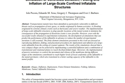 Simulation of Controlled Deflation, Folding and Inflation of Large-Scale Confined Inflatable Structures