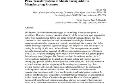 Phase Transformations in Metals during Additive Manufacturing Processes