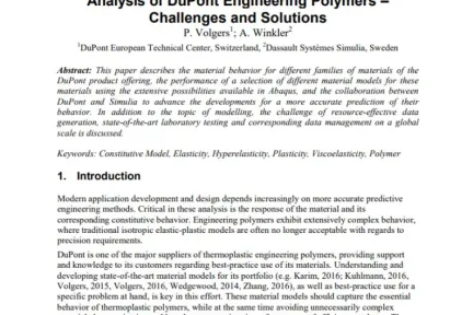 Analysis of DuPont Engineering Polymers – Challenges and Solutions
