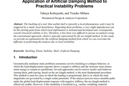 Application of Artificial Damping Method to Practical Instability Problems