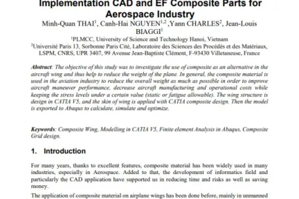 Implementation CAD and EF Composite Parts for Aerospace Industry