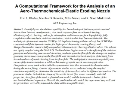 A Computational Framework for the Analysis of an Aero-Thermochemical-Elastic Eroding Nozzle