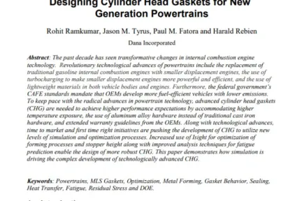 Designing Cylinder Head Gaskets for New Generation Powertrains