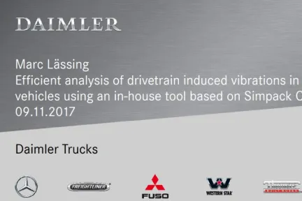 Efficient analysis of drivetrain induced vibrations in commercial vehicles using an in-house tool based on Simpack Qt-Script