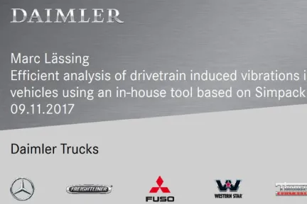 Efficient analysis of drivetrain induced vibrations in commercial vehicles using an in-house tool based on Simpack Qt-Script