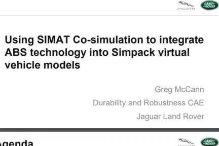 Using SIMAT Co-simulation to integrate ABS technology into Simpack virtual vehicle models