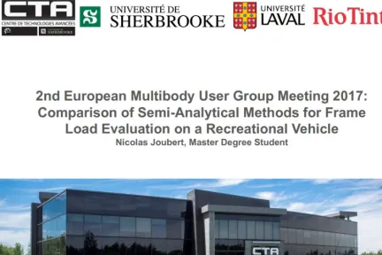 2nd European Multibody User Group Meeting 2017: Comparison of Semi-Analytical Methods for Frame Load Evaluation on a Recreational Vehicle
