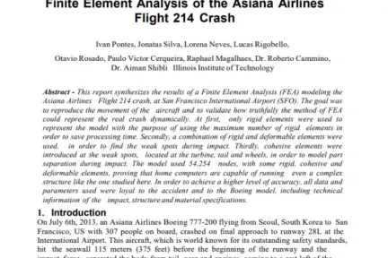 Finite Element Analysis of the Asiana Airlines Flight 214 Crash