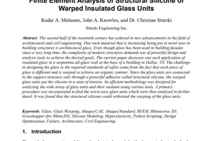 Finite Element Analysis of Structural Silicone of Warped Insulated Glass Units