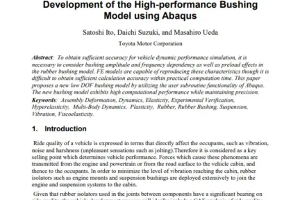 Development of the High-performance Bushing Model using Abaqus