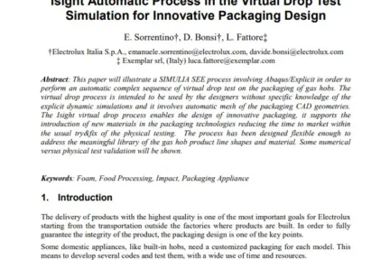 Isight Automatic Process in the Virtual Drop Test Simulation for Innovative Packaging Design